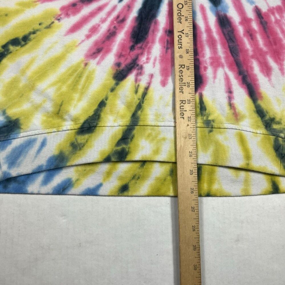 Jane And Delancey Tie Dye Sweatshirt Starburst Colorful Hippie Retro Pullover L - Picture 6 of 10